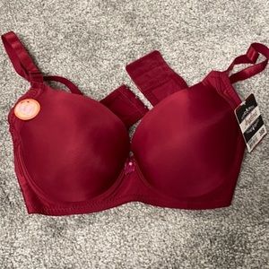 ⭐️2/$44⭐️ Burgundy Back-Smoothing T-Shirt Bra, 36B